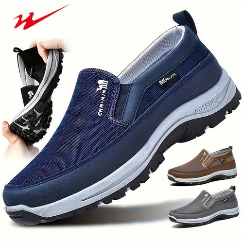 mens business casual shoes comfortable and non slip loafers solid color breathable knitted suit wear thick sole lightweight casual shoes outdoor activities daily comfortable wear