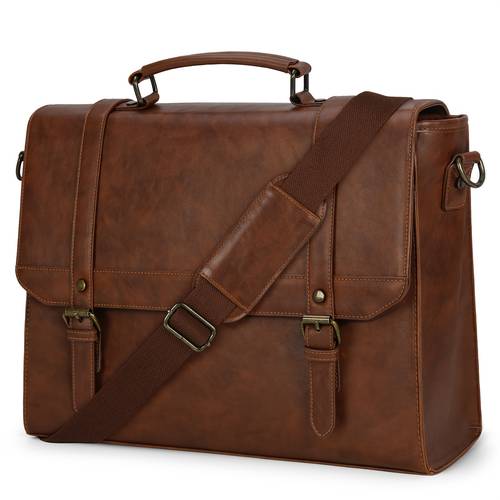 messenger bag for men 15 6 inch vintage laptop bag waterproof computer briefcase retro satchel bag large shoulder bag for work business travel college