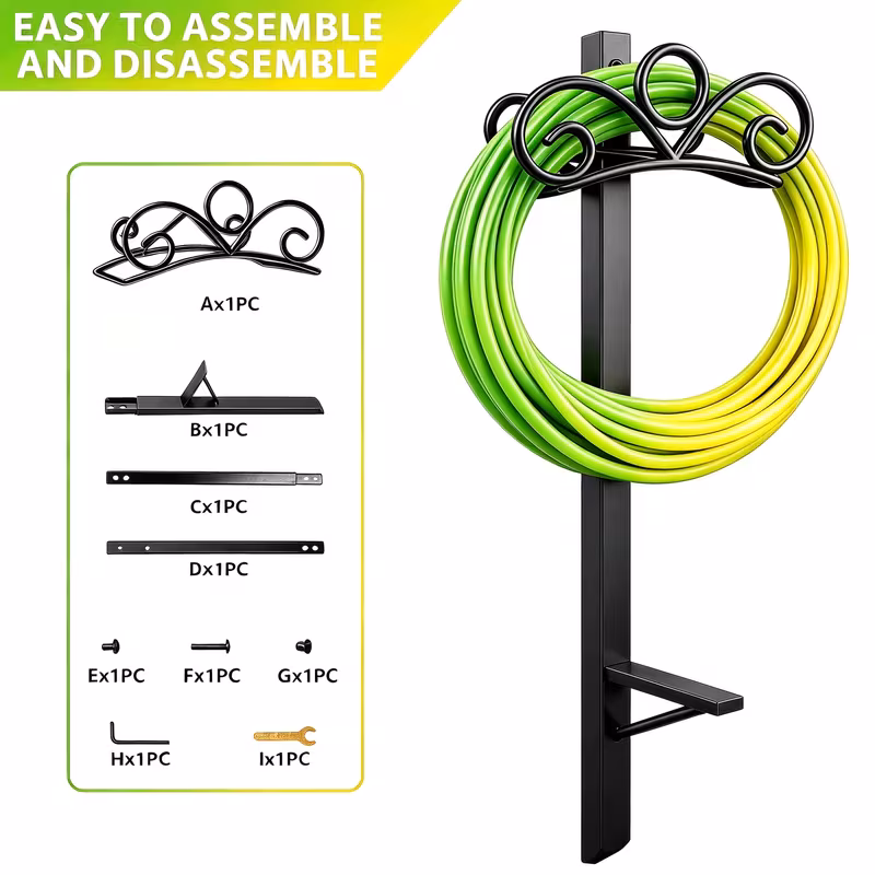 heavy duty metal garden hose holder freestanding outdoor