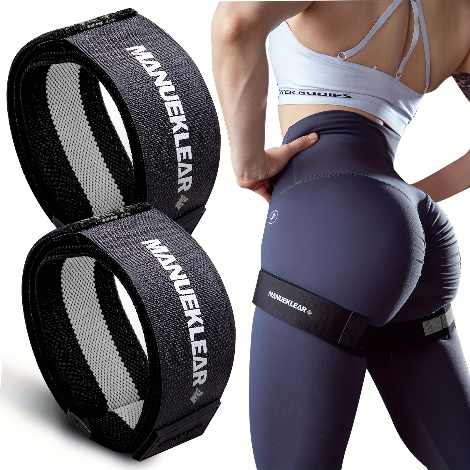 2-Pack Anti-Slip Thigh Muscle Training Belt for Resistance Training
