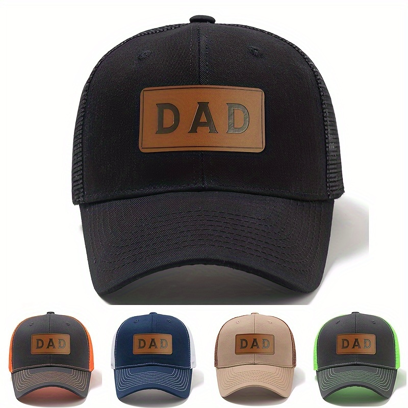 

High-quality Leather Patch Dad Baseball Cap - Perfect For Outdoor Activities And Casual Wear