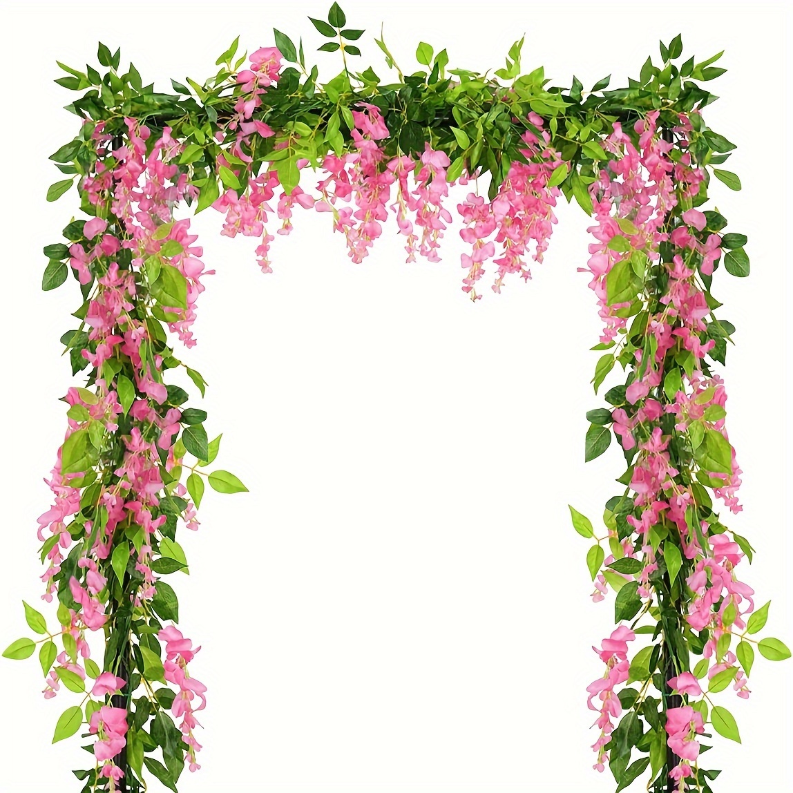 

1pc Artificial Flowers Wisteria Garland Vine Rattan Hanging For Home Garden Ceremony Wedding Arch Floral Decor