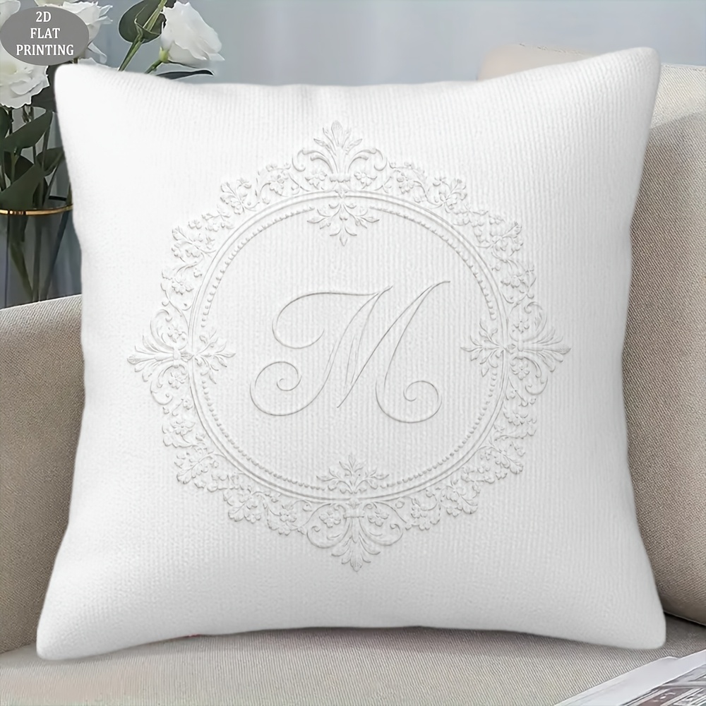 TEMU morbida e confortevole con a e design a tema , 2D piatta, stampa fronte-retro, imbottitura cuscino non . Fodere per cuscini decorativi con