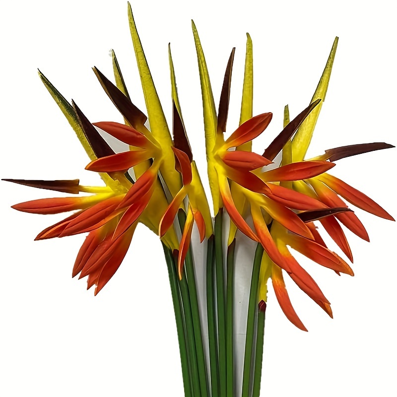 

3pcs Artificial Flowers, Fake Bird Of Paradise Strelitzia, Plants For Home Office Wedding Table Centerpeice Decor, Day Gift For Mom, Birthday Gift, Day Decoration, Home Decor