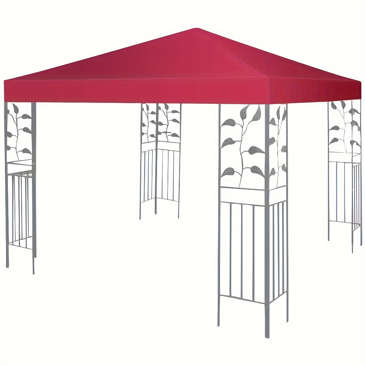 

3 X 3 M Toit de remplacement pour gazebo, Toit de remplacement pour gazebo avec fixations (Rouge)