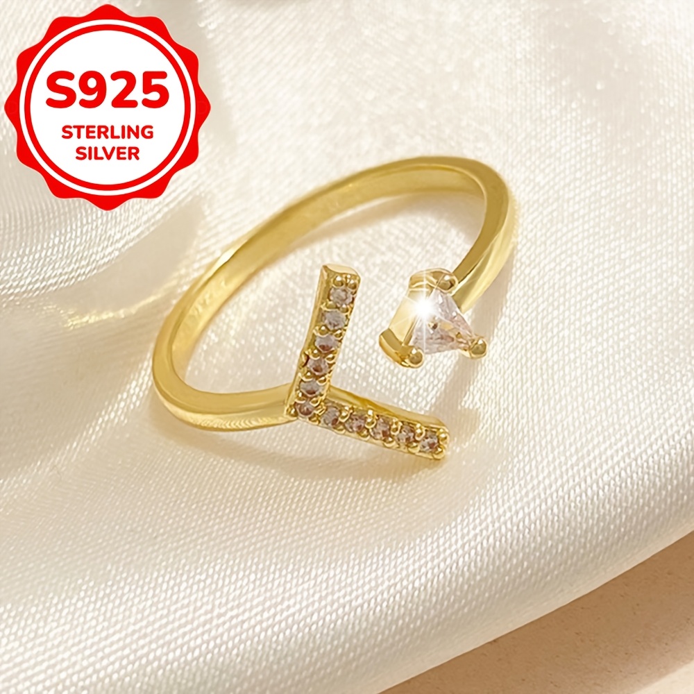 Women's S925 Sterling Silver Arrow Open Adjustable Ring