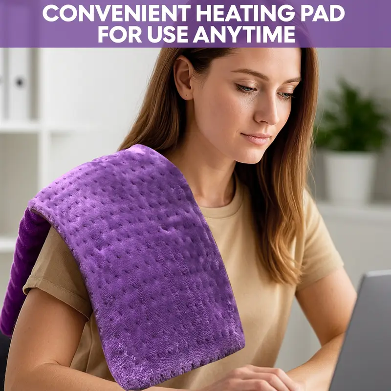 electric heating pads for back neck shoulder abdomen 130w fast heating to 150 f settings auto off 24 x 12 lightweight light beige fabric dry option washable heated pad for knee leg fathers day birthday gifts for dad mom Product details 2