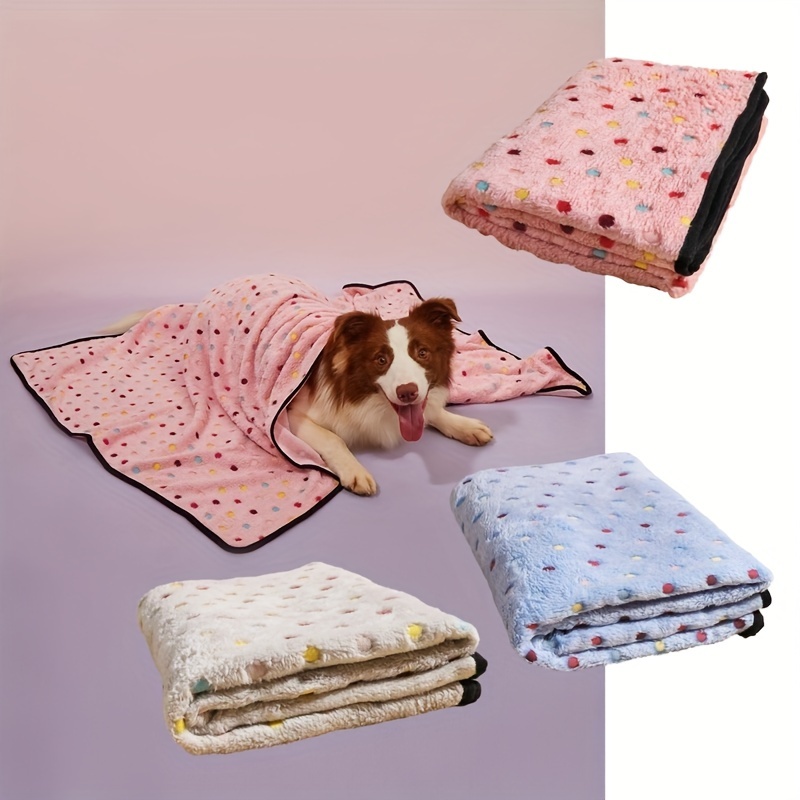 

Pet Blanket For – 1 Pack Ultra- Warmth Blanket With Polka , Stain Resistant Polyester Fiber, Machine Washable – Suitable For Extra Small To Large Breeds.