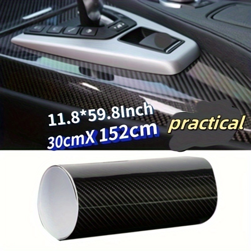High Glossy Carbon Fiber Wrapping Vinyl Film Stickers Measuring 30*152cm Or 11.8*59.8 Inches, Suitable For Motorcycles, Tablets, And Other Auto Accessories.