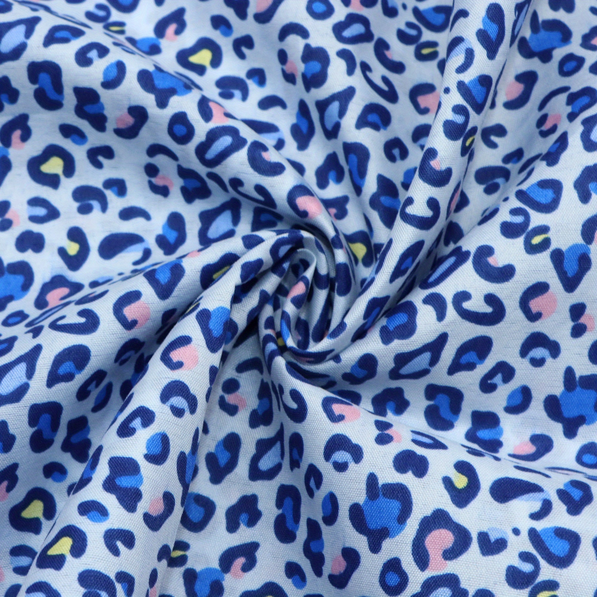 Image of 1pc Vibrant Leopard Pattern Fabric,59x19.68inch Pre-cut 100% Polyester Fabric,hand Wash Only,ideal For Diy Crafts, Home Textiles,perfect For Sewing,quilting,sofa,cushion Cover
