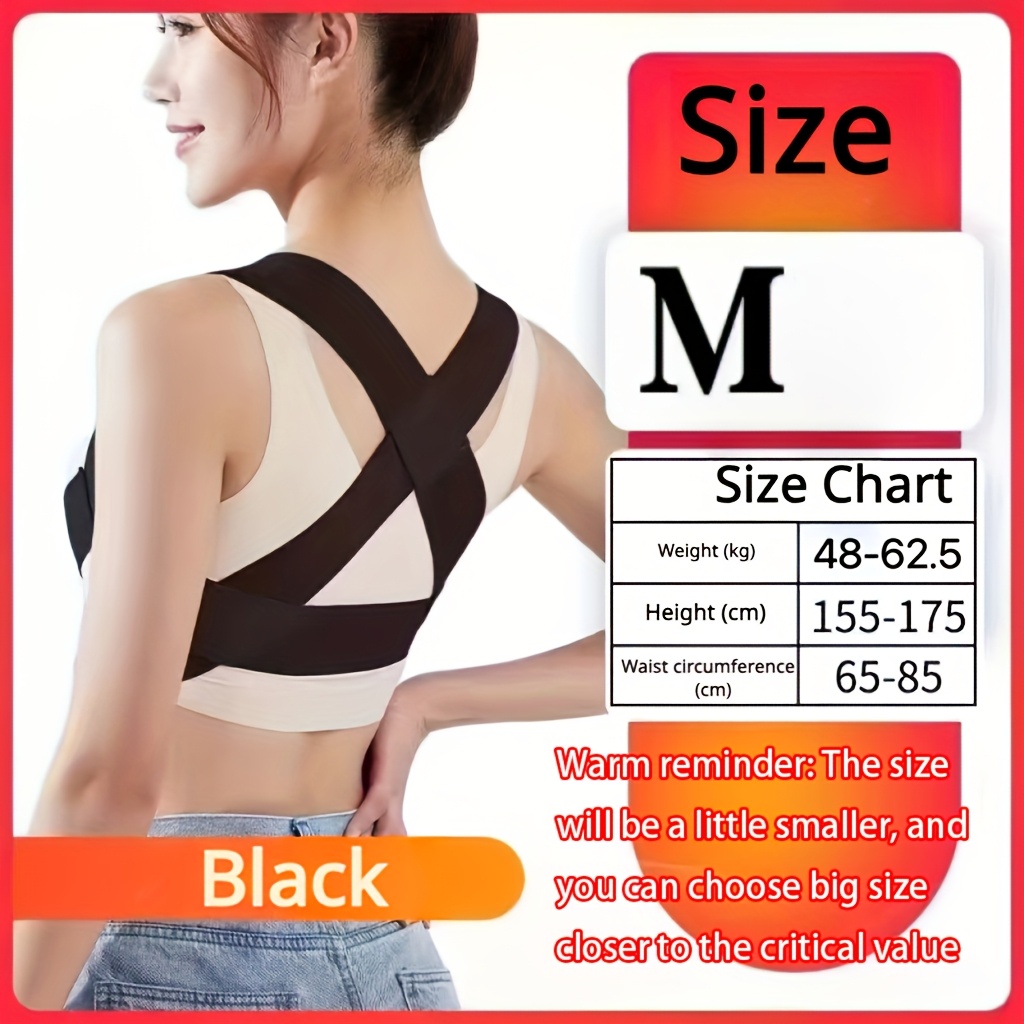 Image of Posture-correcting Back Brace For Adult Women, With An , Adjustable For A , Featuring Shoulder Support Straps. /m/l Sizes, It Improve Posture.