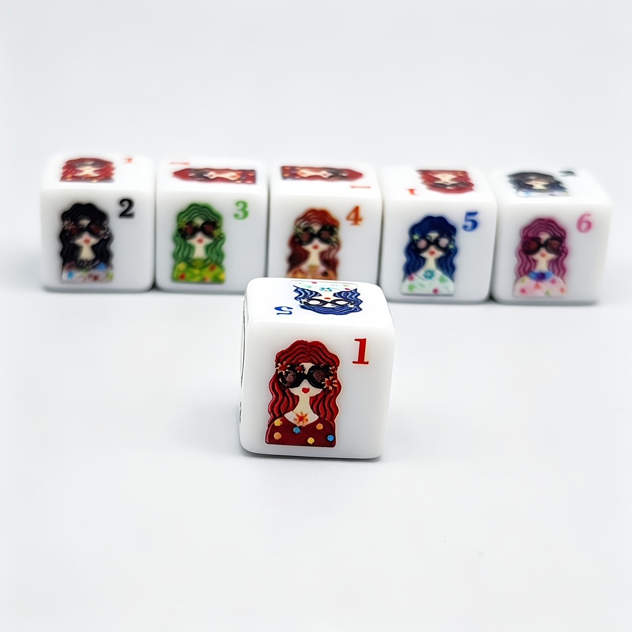 6pcs Character-themed Game Dice Set for Board Games