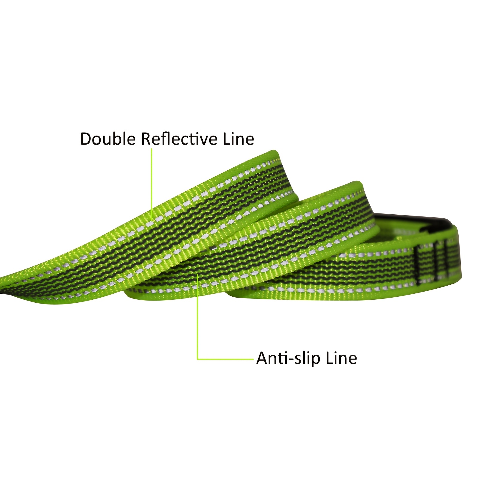 Double-Sided Reflective Dog Leash with Padded Handle, Heavy Duty