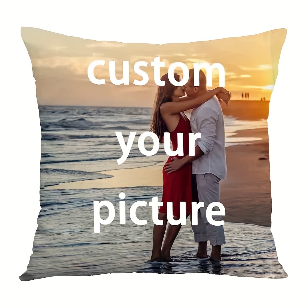 

Custom, Soft Short Plush Throw Pillow, Personalized Customized Photo Pillow, Single, Sided Printing, 18x18inch, Suitable For Sofa, Living Room, Bedroom Home Decoration, Without Cushion