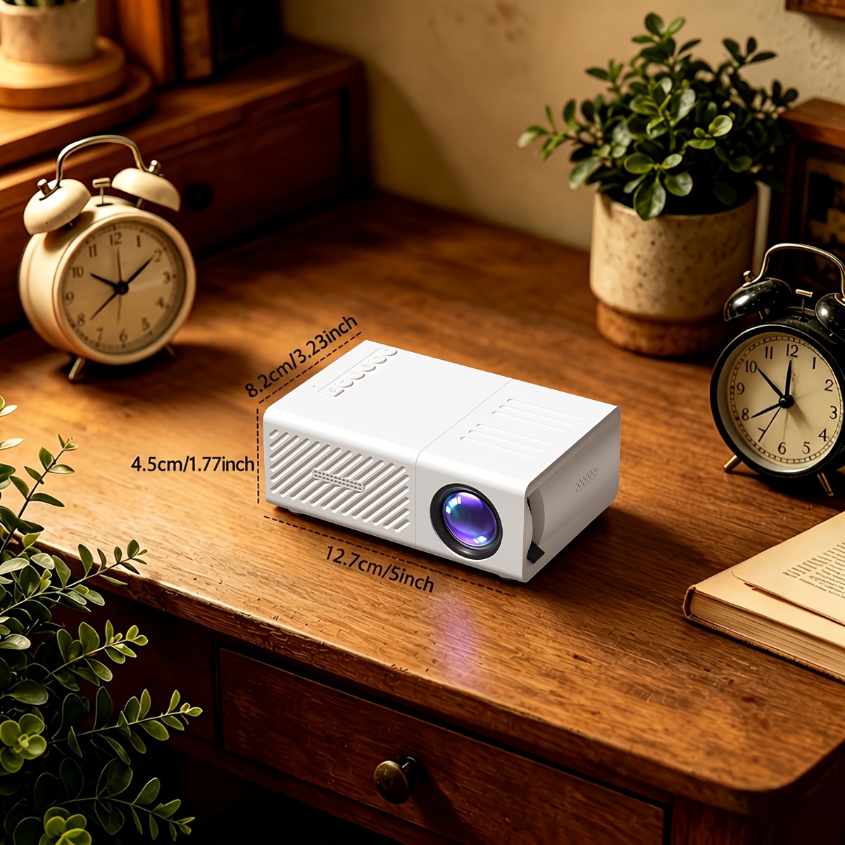 TEMU Nouveau projecteur portable intelligent, projecteur , équipé d'une télécommande, d'une connexion USB, d'un écran LCD, d'une performance fiable,