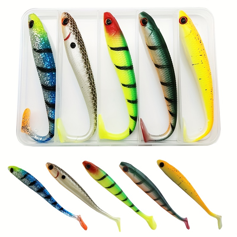 

Lures Set - 5 T-tail Swimbaits - 4.72 , 10g - Pvc Non-lead Baits Ordinary Box