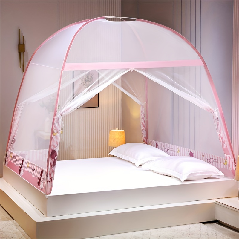 1pc   up mongolian   mosquito net for bedroom easy   setup   large space cartoon design anti mosquito tent bed canopy dustproof home decor shield suitable for students families details 22