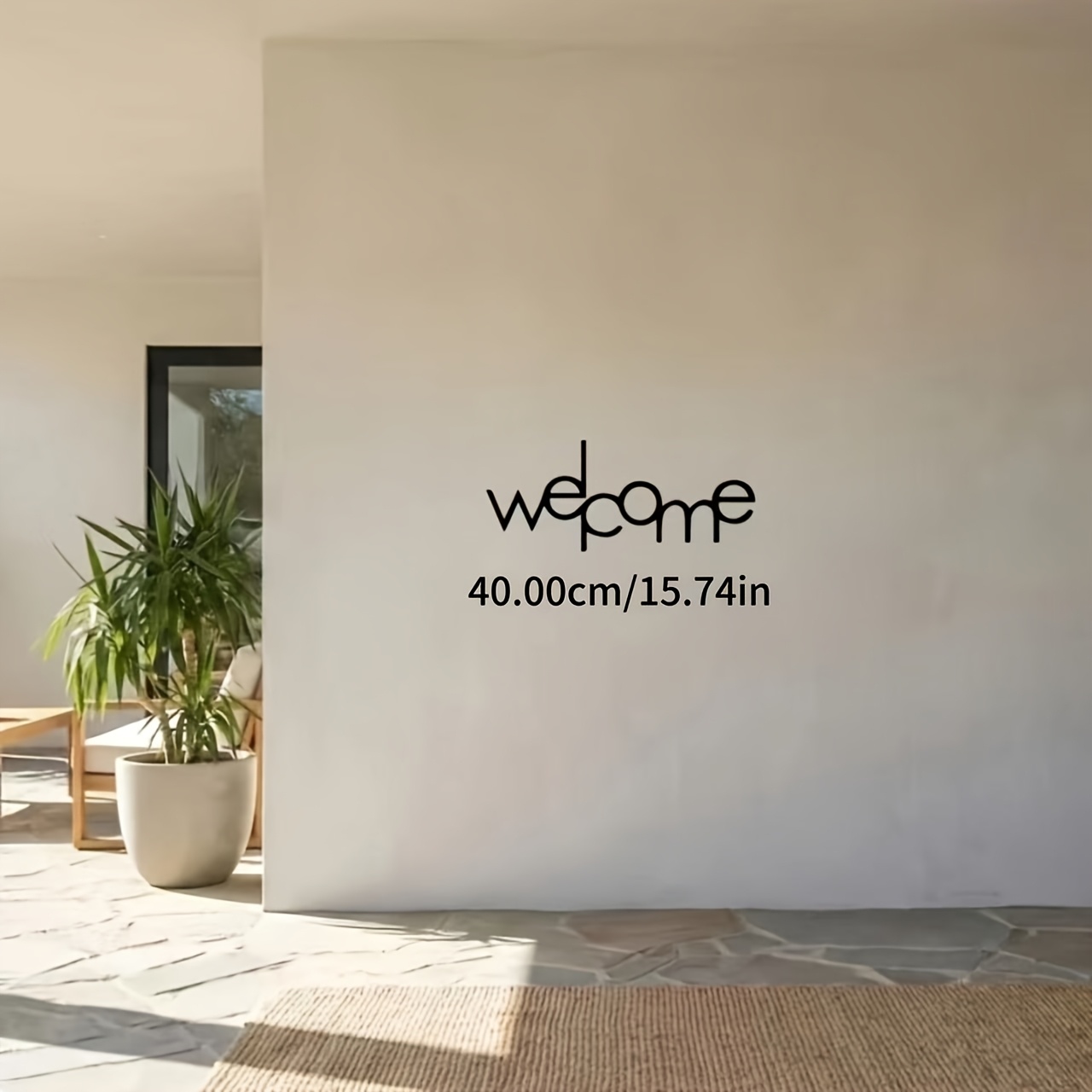 A Modern Metal Entrance Welcome Sign, Minimalist Wall Art, Front Porch Decor, Housewarming Gift