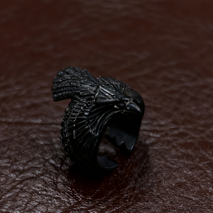 Punk Style 316 Stainless Steel Eagle Totem Ring