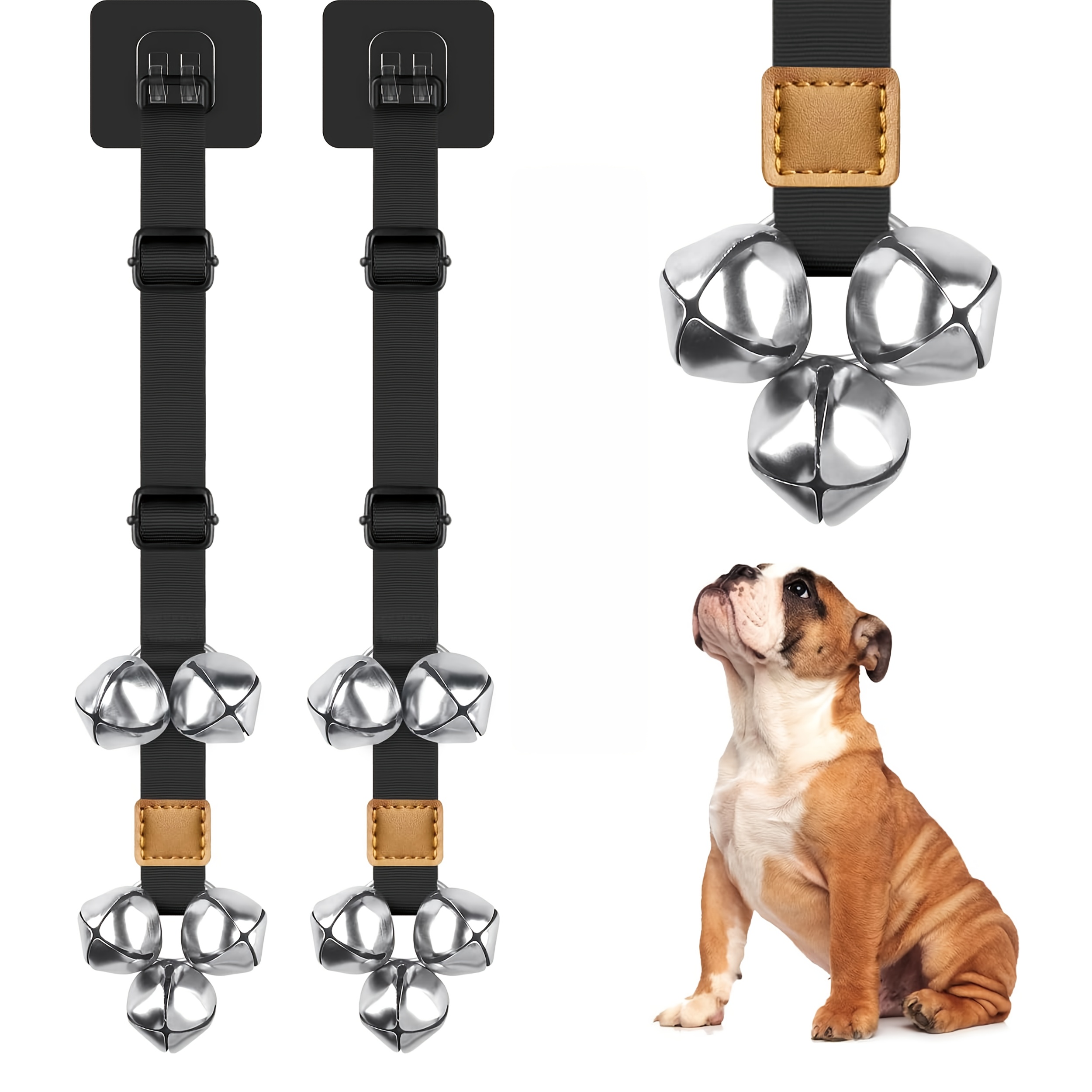 TEMU Single Or Dog Bells, Suitable For Outdoor Use, High-quality Adjustable Dog Bells That Attached To A Door Handle Or Anywhere Near The Door, With