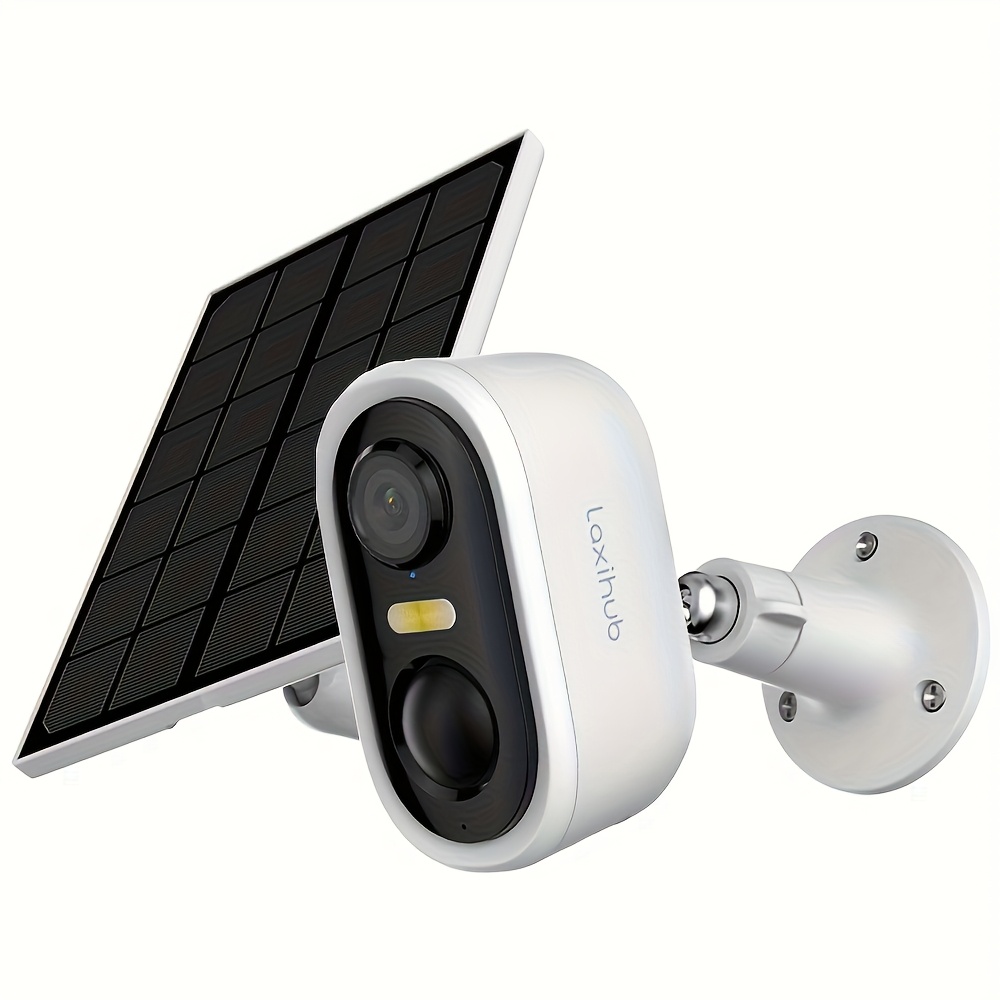 TEMU Laxihub Security Cameras Wireless Outdoor Waterproof, Cameras Security Wireless Solar Outdoor, Wireless Security Camera Rechargeable, 2.4ghz
