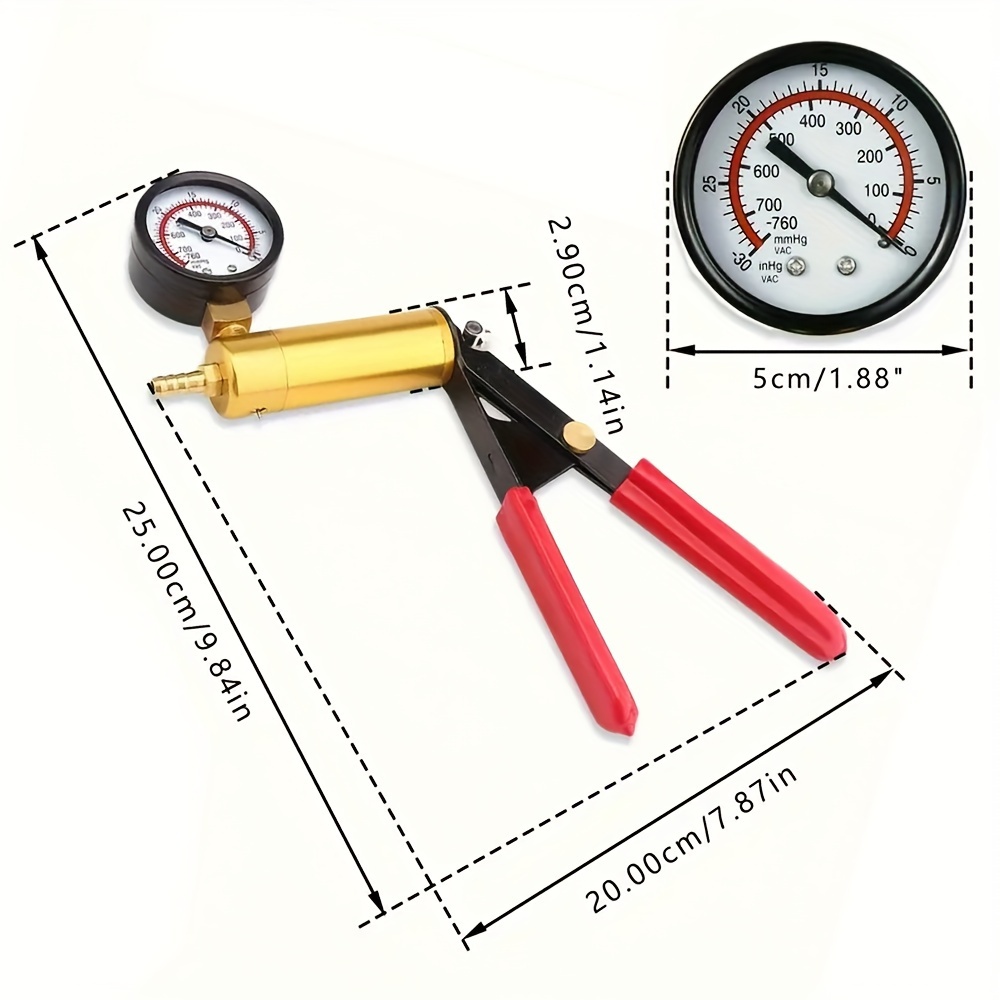 Kit de 22 peças para purgar travões e bomba de fluido com testador de bomba de vácuo, extractor de válvulas e ferramentas para limpeza do cilindro mestre
