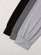 drei sets einfarbiger freizeithosen für herbst und winter, elastische hohe taille, lockere passform, hosen für zuhause, damen-pyjamas und heimkleidung, für frühling und sommer