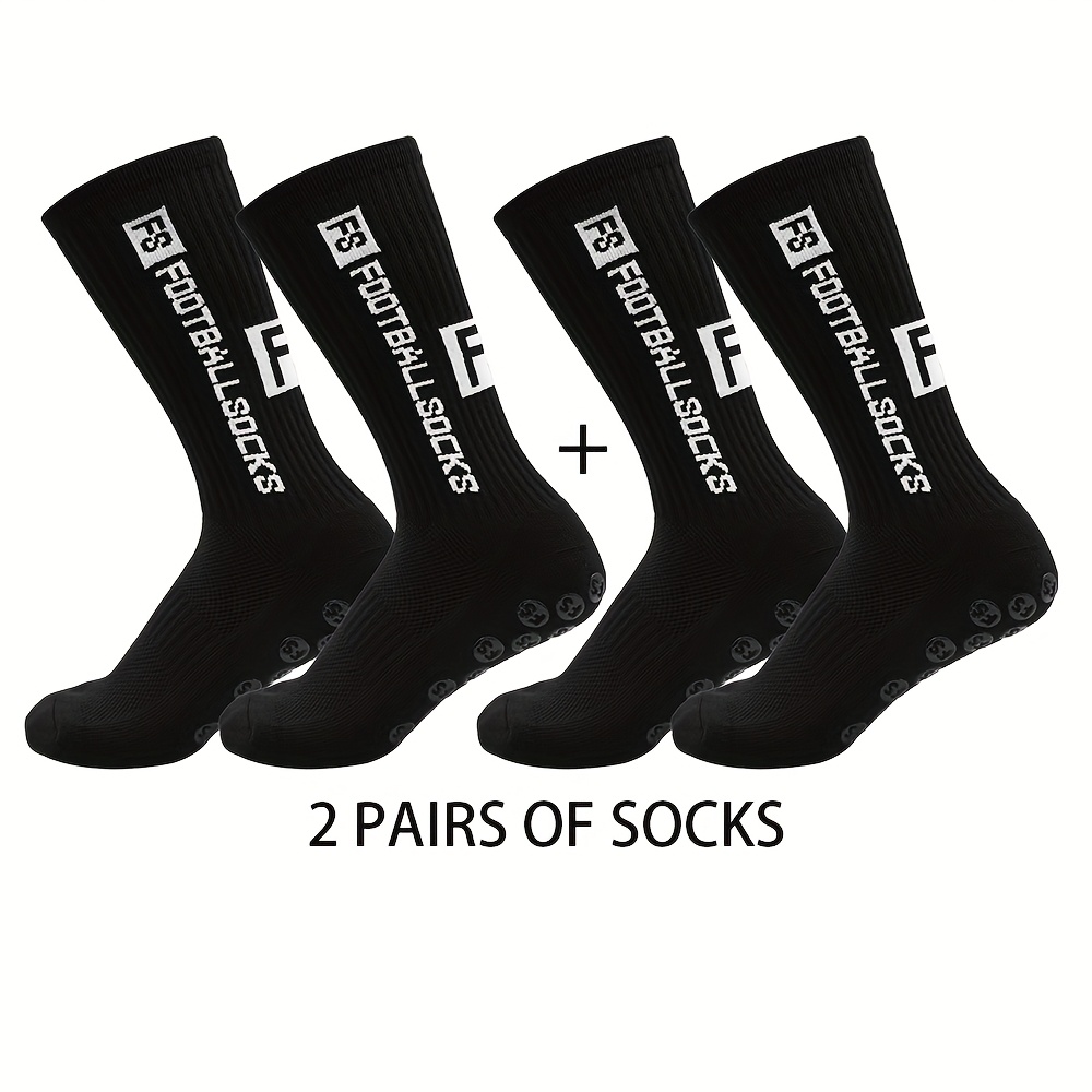 TEMU 2 Paires de Chaussettes de 'Extérieur Antidérapantes et Résistantes à l', Adaptées au Football, au Basketball, à , au Fitness et au Vélo en
