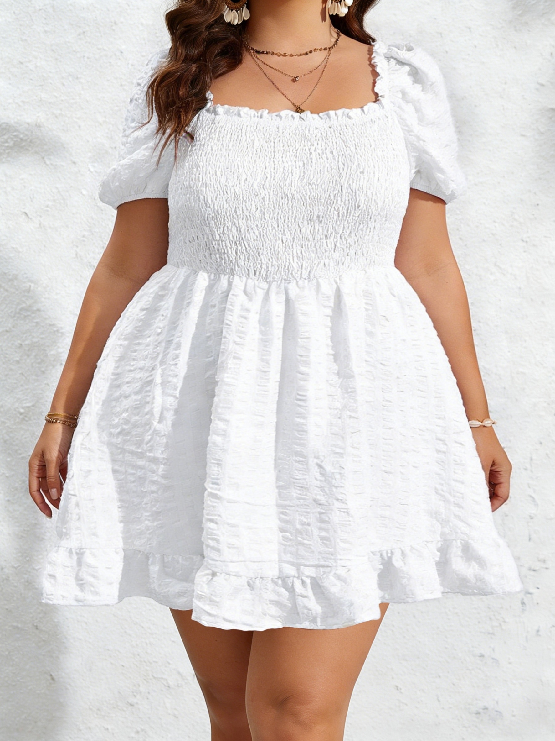 plus size white cocktail dress Women's Call Me Glamour Dress, White main image 0