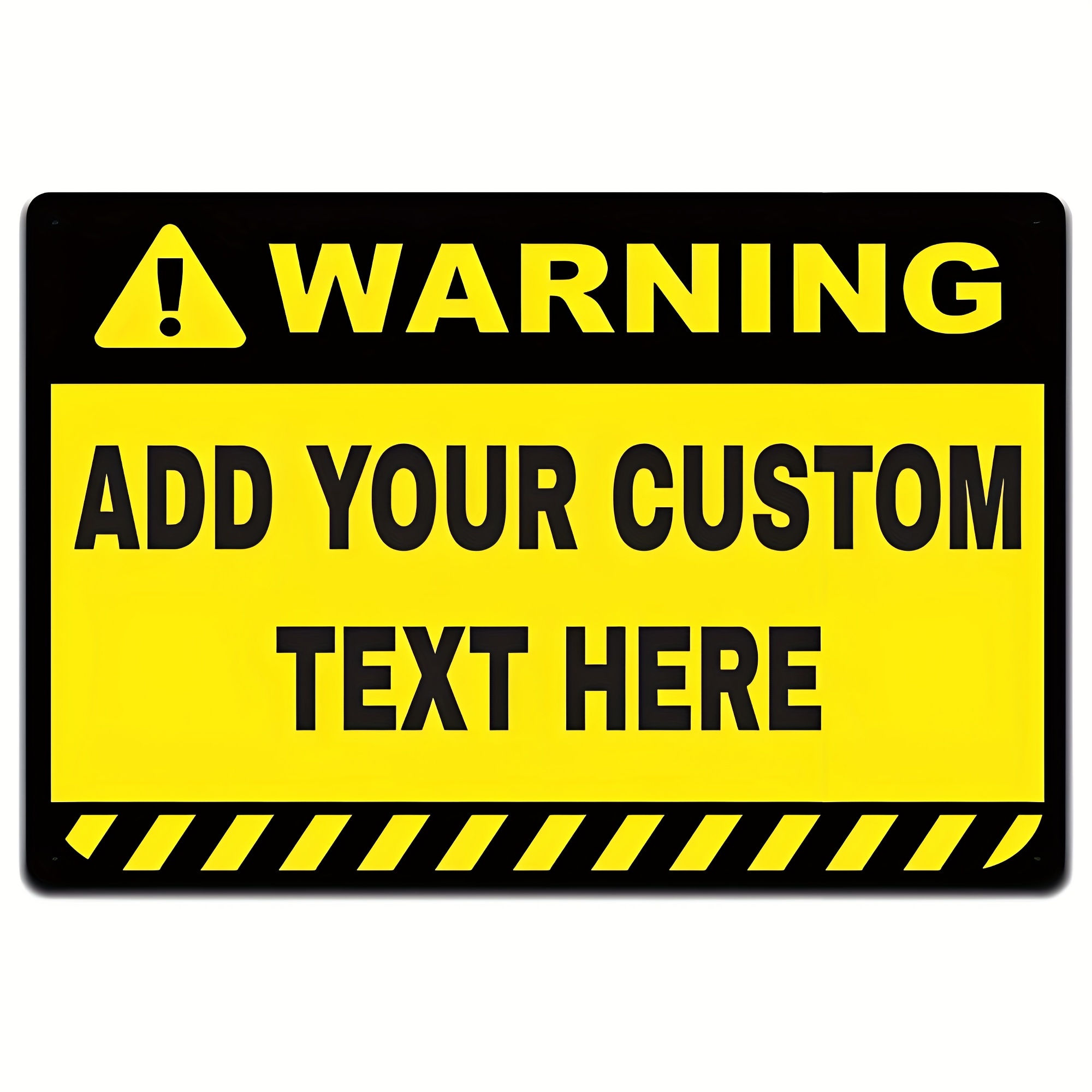 TEMU Vintage-style Customizable Warning Metal Sign - Weatherproof, 12x8 Inches, Personalized Text & Video Surveillance Notice, Ideal For Outdoor Use,