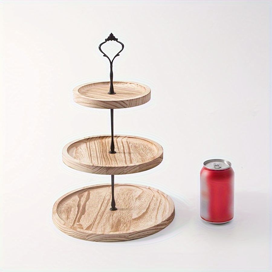 2/3 Tier Wooden Cupcake Stand for Rustic Farmhouse Decor