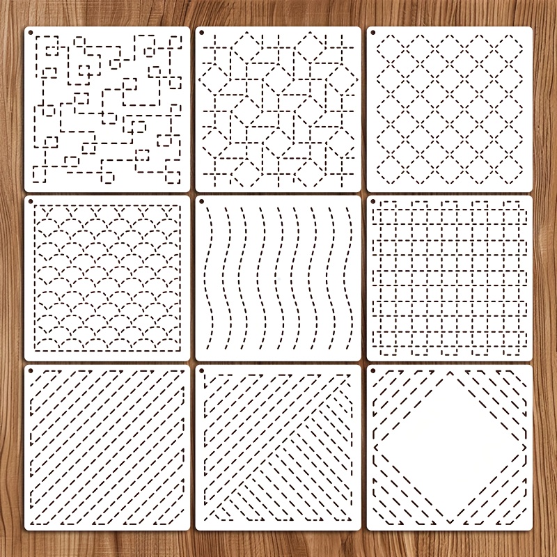 4 Pcs Polka Dot Stencils - Reusable Mylar Plastic Circle Templates For Painting On Wood, Walls, Fabric
