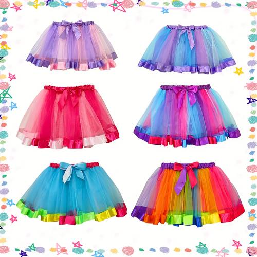 ball party colorful short skirt decoration cosplay princess dress accessory birthday tulle skirt stage performance tulle dress accessory party supplies