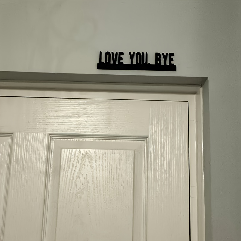 

1pc Contemporary Wooden "love You Bye" Sign - Manufactured Wood Wall Art For Home, - For Living Room, Ideal For Christmas, Easter, 's Day, Valentine's Day & More