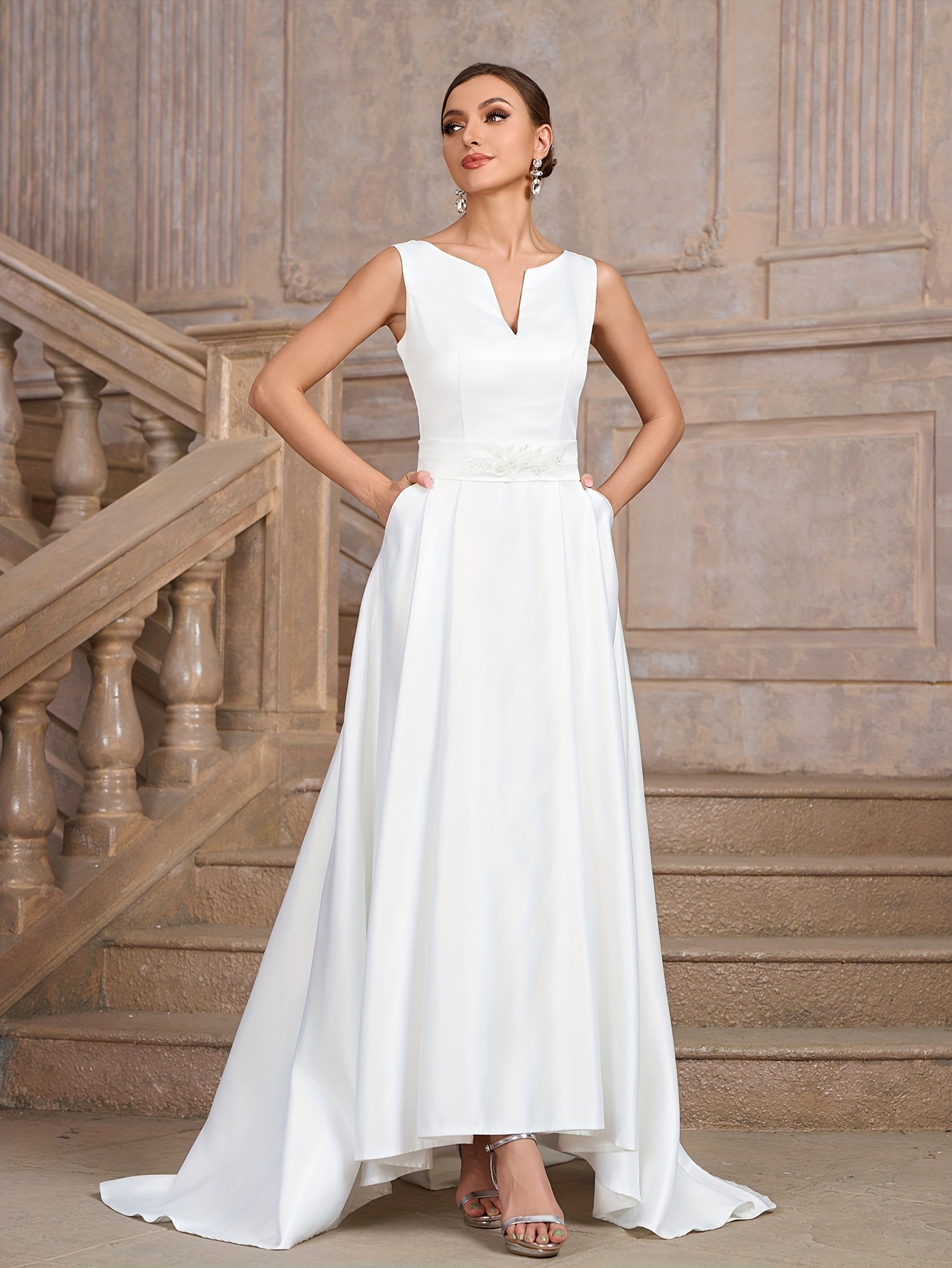 strapless open back dress Summer African Wedding Party Dresses for Women Elegant African Short Sleeve  O-neck Red White Green Long Dress Maxi Dress L-3XL main image 0