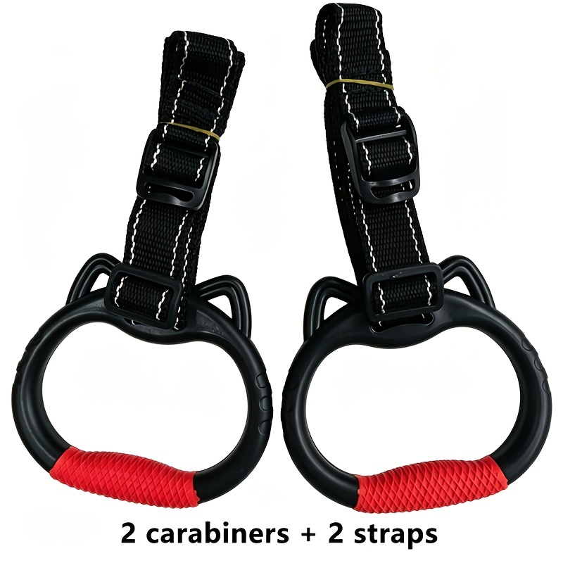 TEMU 2pcs Adjustable Gym Rings Set - Home Fitness Swing Rings, Pull-up Rings, Multi-functional Training Rings - Suitable For , Playground Expansion -