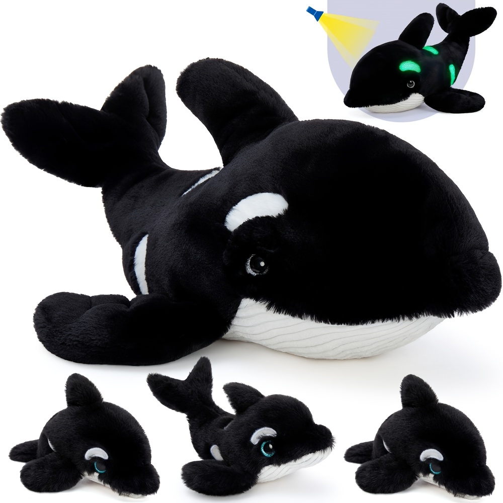 Image of Morismos Soft Toy With Babies Inside, Lifelike Whale Stuffed Animal Plush Cuddly, Kawaii Presents For Kids Girls Boys Birthday Party Decorations (60 Cm)