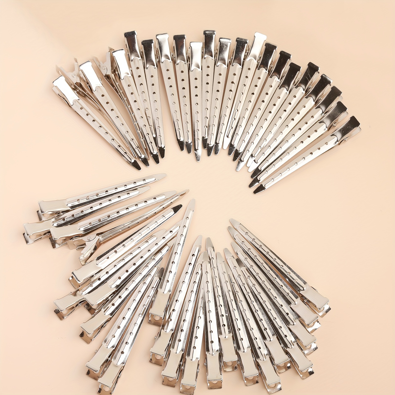 

50pcs/100pcs Non-marking Hair Clips Makeup Bangs Fixed Clip Barber Makeup Artist Clips For Hair Styling, Hair Coloring