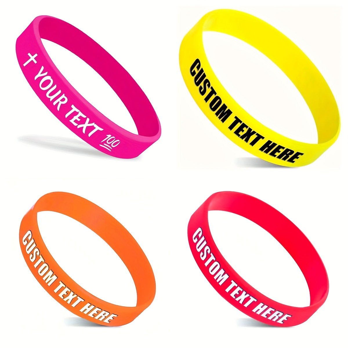 112pcs Customizable Multicolor Silicone Bracelets for Events