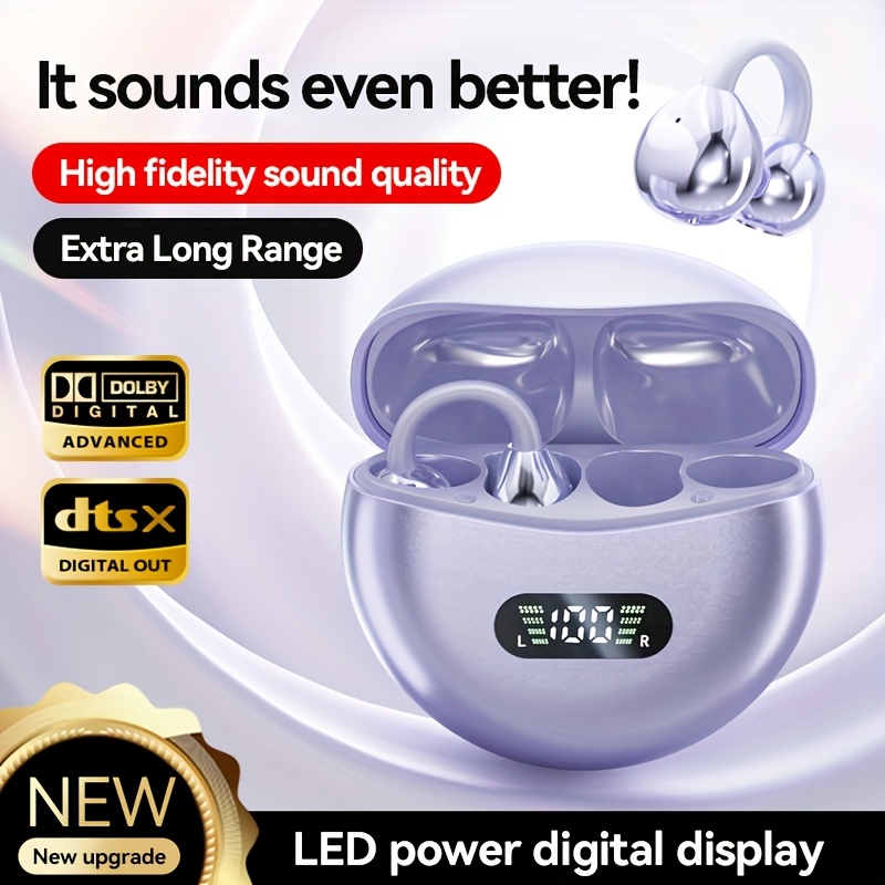 

Wireless Earbuds With Digital Display Charging Case - High , Hanging Earbuds For Video Tws Hifi Bass Stereo High- Calling Headphones