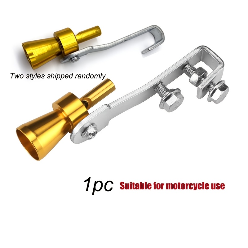 TEMU Sifflet de silencieux de moto, sifflet d'effet turbo, universel pour plusieurs modèles, kit de remplacement de tuyau d'échappement en alliage