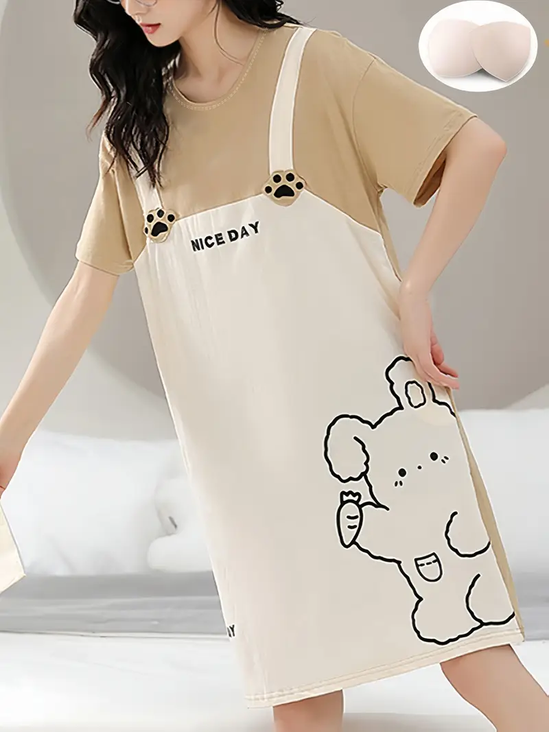 cute pajama dresses TreJaz Unicorn Princess Pajama Dresses for Girls Sleepwear