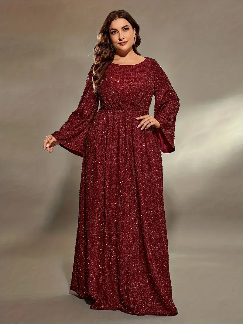 sparkly burgundy dress plus size New Arrivals Wholesale Evening Dresses for Party Plus Size Mermaid Sequin