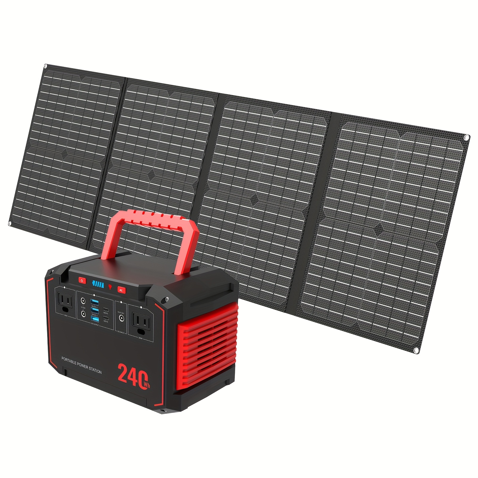 TEMU 350w/150w Solar Generator Portable Power Station, 40w/30w/21w Solar Panels (solar Panel Optional), 240wh/111wh/88.8wh Solar Power Bank Ac Usb