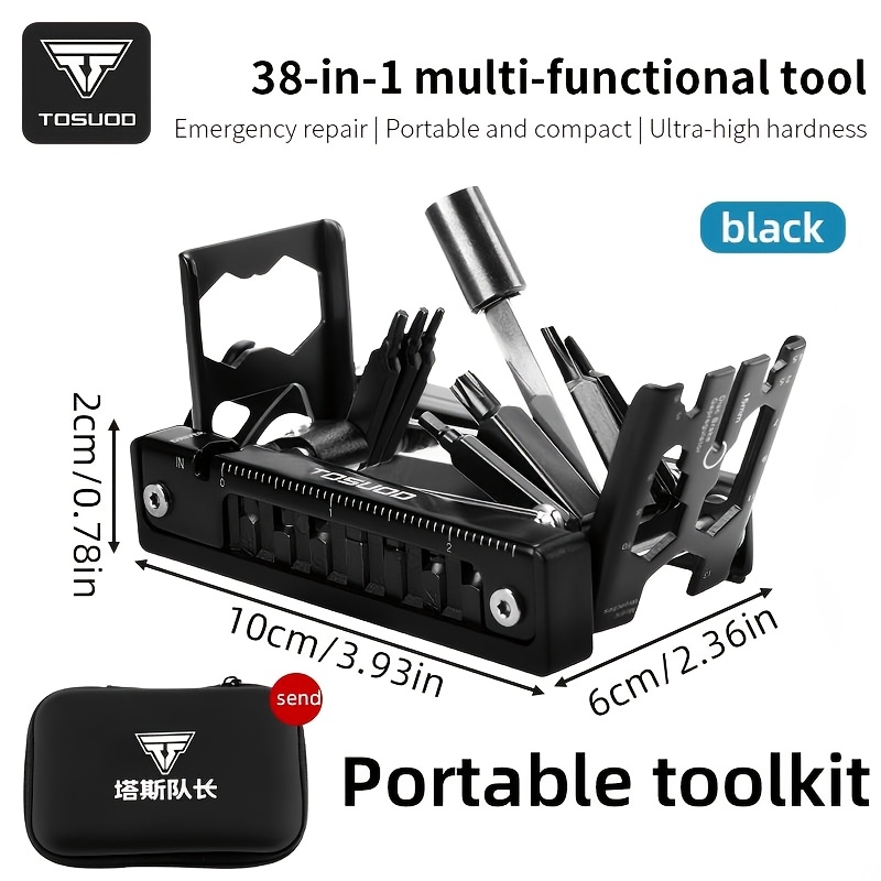 TOSUOD Bicycle Repair Tools for Mountain And Road Bikes, a 38-In-1 Multifunctional Hex Wrench Accessory