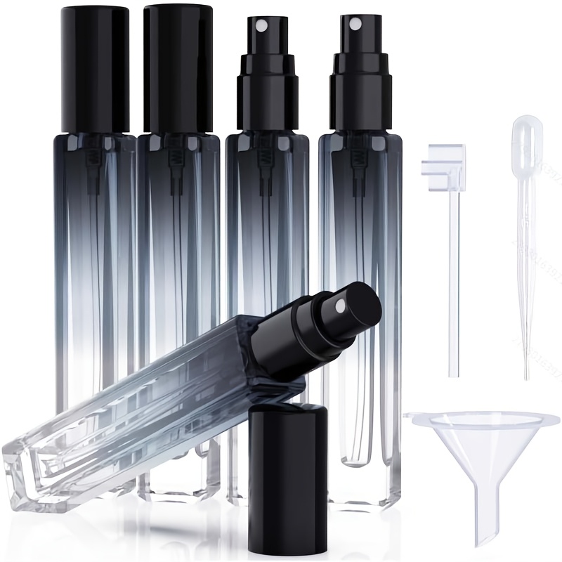 TEMU 4pcs Cologne Atomizer Empty, 10ml Mini Perfume Bottles Refillable With Dispenser Tools, Pocket Spray Bottle For Travel And Container