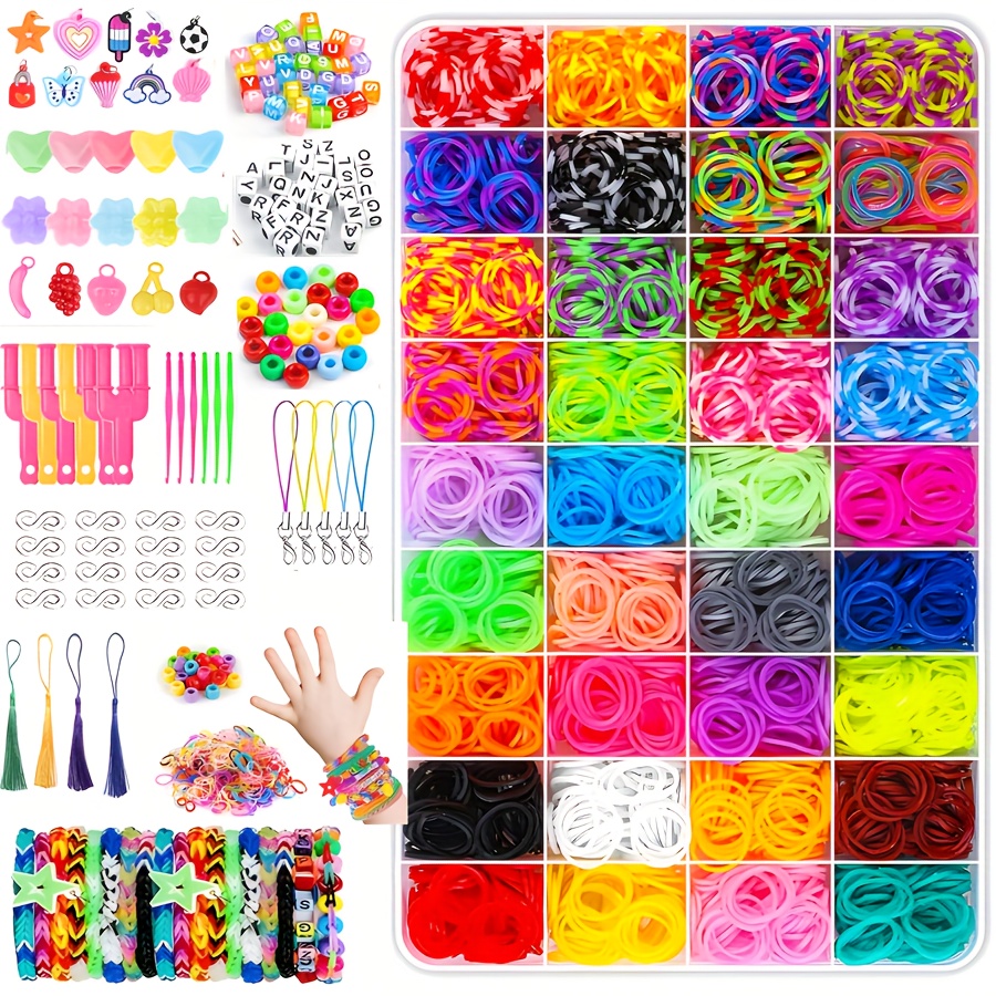 

2500pcs Loom Band Kit - 36 Vibrant Colors, Diy Jewelry Making Supplies For Bracelets & Crafts, Perfect Gift For & Christmas