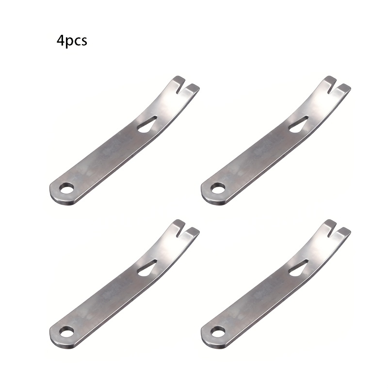 4pcs pocket tools mini pocket pry bar crank shaped scraper winding tool nail lifting keychain