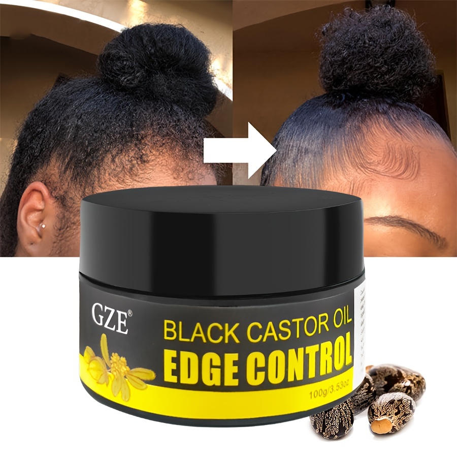 

Black Castor Oil Edge Control Hair Gel, Extra Hold Braid, Loc, Twist Gel, Tames Frizz & Edges, Contains Black Castor Oil & Coconut Oil Edge Control Hair Wax Gel