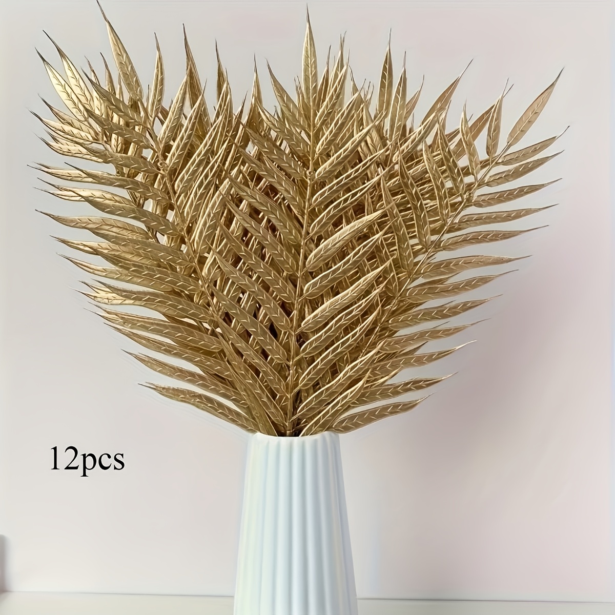Image of 12/24pcs Luxurious Leaves - Realistic Artificial Plastic Leaves, Ideal For And Party Decor, Perfect For New Year And New Year Celebrations, New Year And New Year, Floral Arrangement Additions